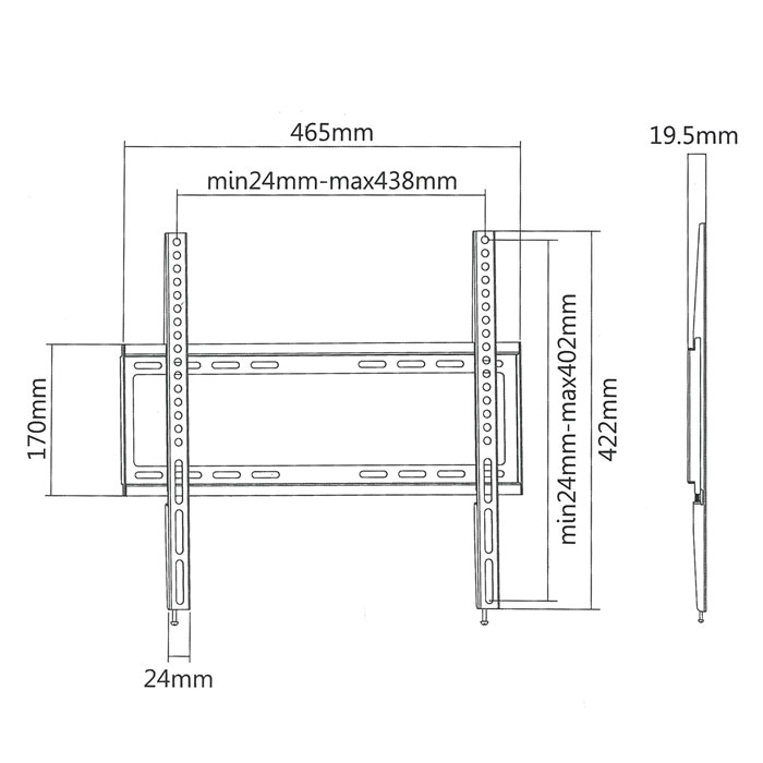 ΒΑΣΗ ΤΟΙΧΟΥ 32-55 FIXED EXTRA SLIM SUPERIOR - Image 3