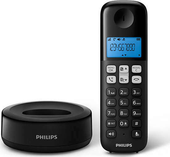 ΤΗΛΕΦΩΝΟ ΑΣΥΡΜΑΤΟ D1611B/GRS ΜΑΥΡΟ PHILIPS - Image 3