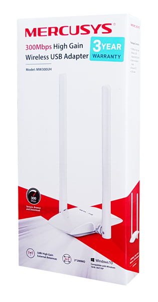 MERCUSYS 300Mbps HIGH GAIN WIRELESS USB ADAPTER MW300UH - Image 3