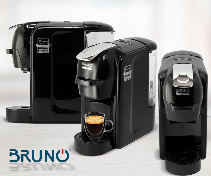 BRUNO ΚΑΦΕΤΙΕΡΑ ESPRESSO 3 ΣΕ 1 BRN-0124, 1450W, 19bar, μαυρη - Image 2