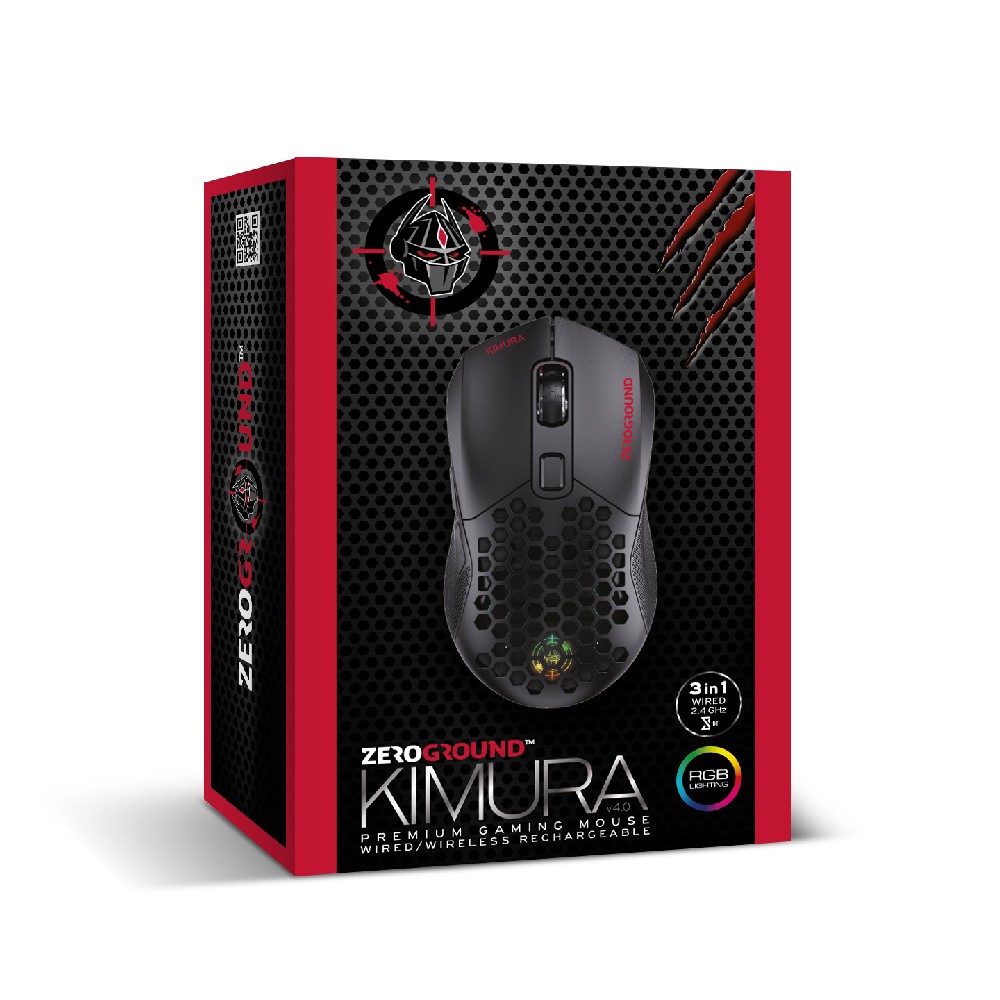 MOUSE WIRELESS/WIRED 2.4GHz/BT/USB MS-4600WG KIMURA v4.0 ZEROGROUND - Image 3