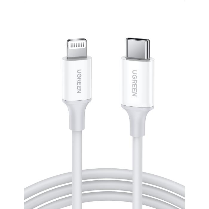 CHARGING CABLE MFI US171 18W PD TYPE-C/i6 WHITE 1m 10493 3A UGREEN