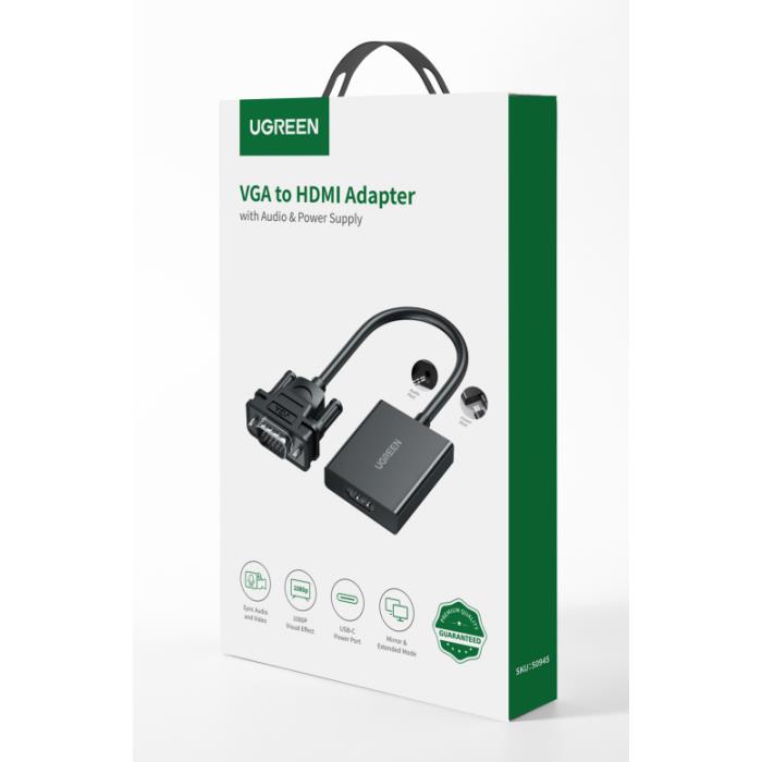 CONVERTER VGA TO HDMI CM513 BLACK 50945 UGREEN - Image 3
