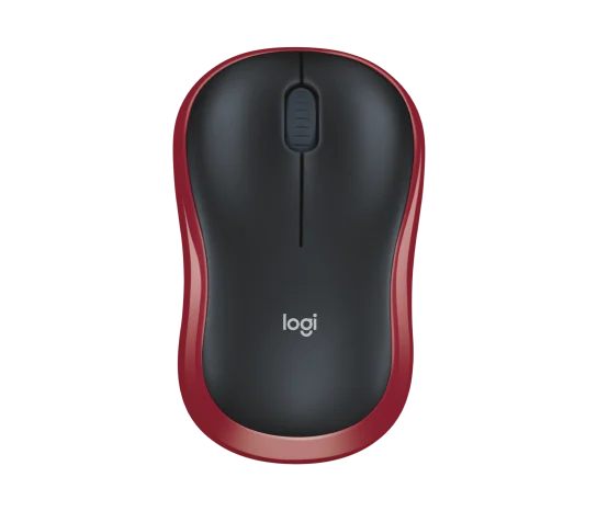 MOUSE M185 WIRELESS RED LOGITECH