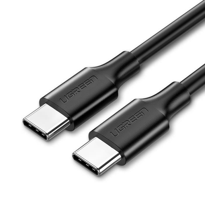 CHARGING CABLE US286 TYPE-C/TYPE-C 1m BLACK 50997 3A UGREEN