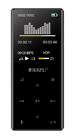 MP3 PLAYER D29 ΜΕ ΗΧΕΙΟ 1,8'' ΒΤ 16GB BLACK RUIZU
